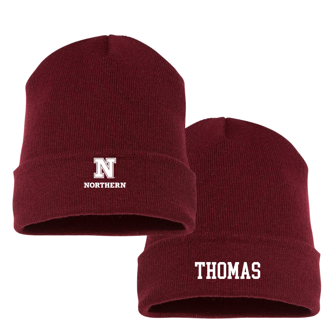 Northern State University Football Maroon Beanie - #4 Kyle Thomas