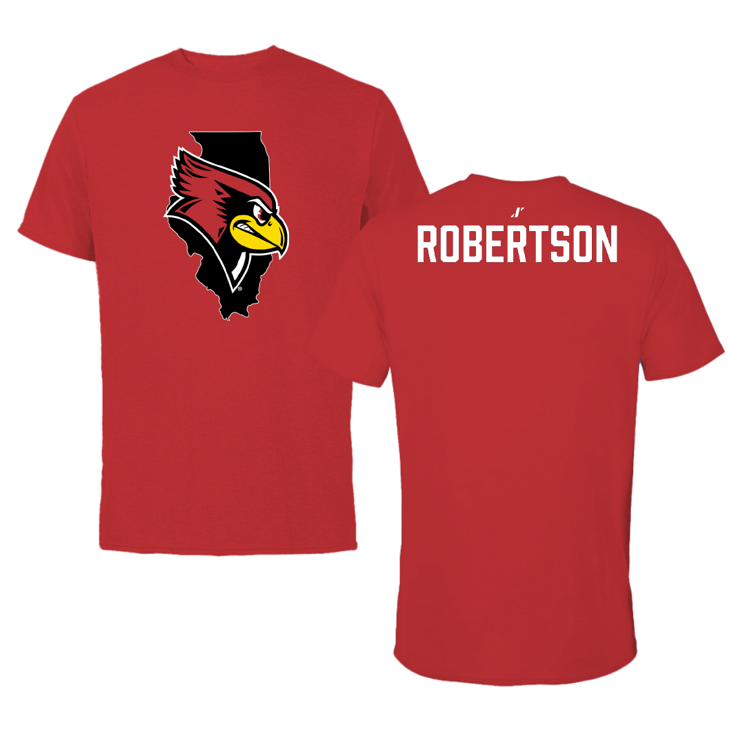 Illinois State University Track and Field Red State Performance Tee - Sienna Robertson