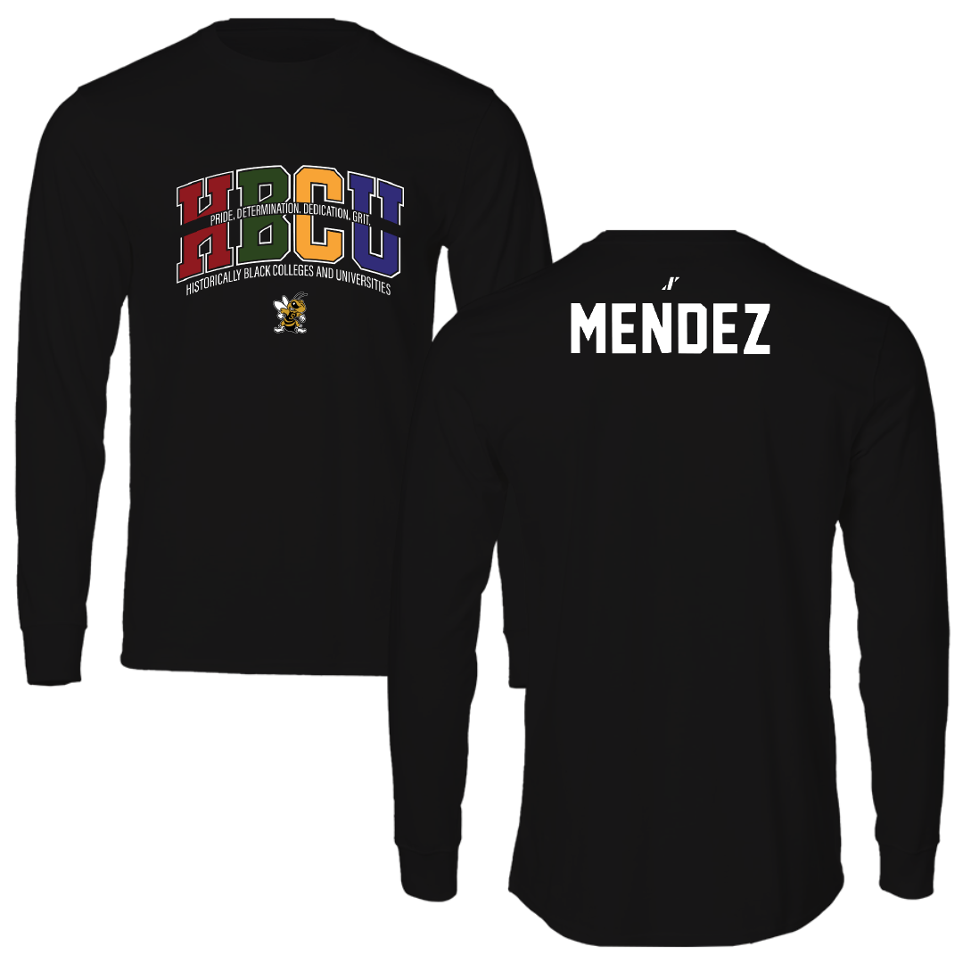West Virginia State University TF and XC Black HBCU Performance Long Sleeve - Devon Mendez