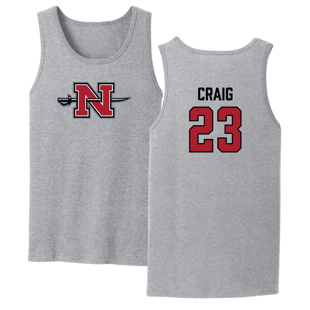 Nicholls State University Basketball Sport Gray Tank Top - #23 Daelyn Craig