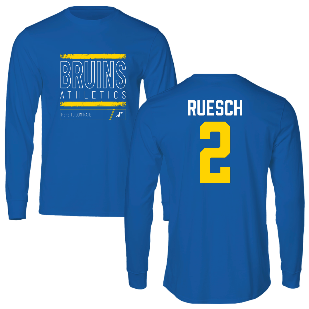 Salt Lake Community College Softball Blue Dominate Performance Long Sleeve - #2 Kylee Ruesch