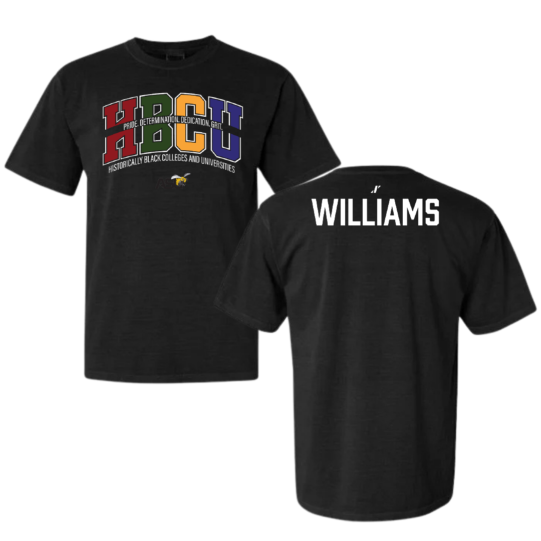Alabama State University TF and XC Black HBCU Comfort Colors Tee - Aliyah Williams