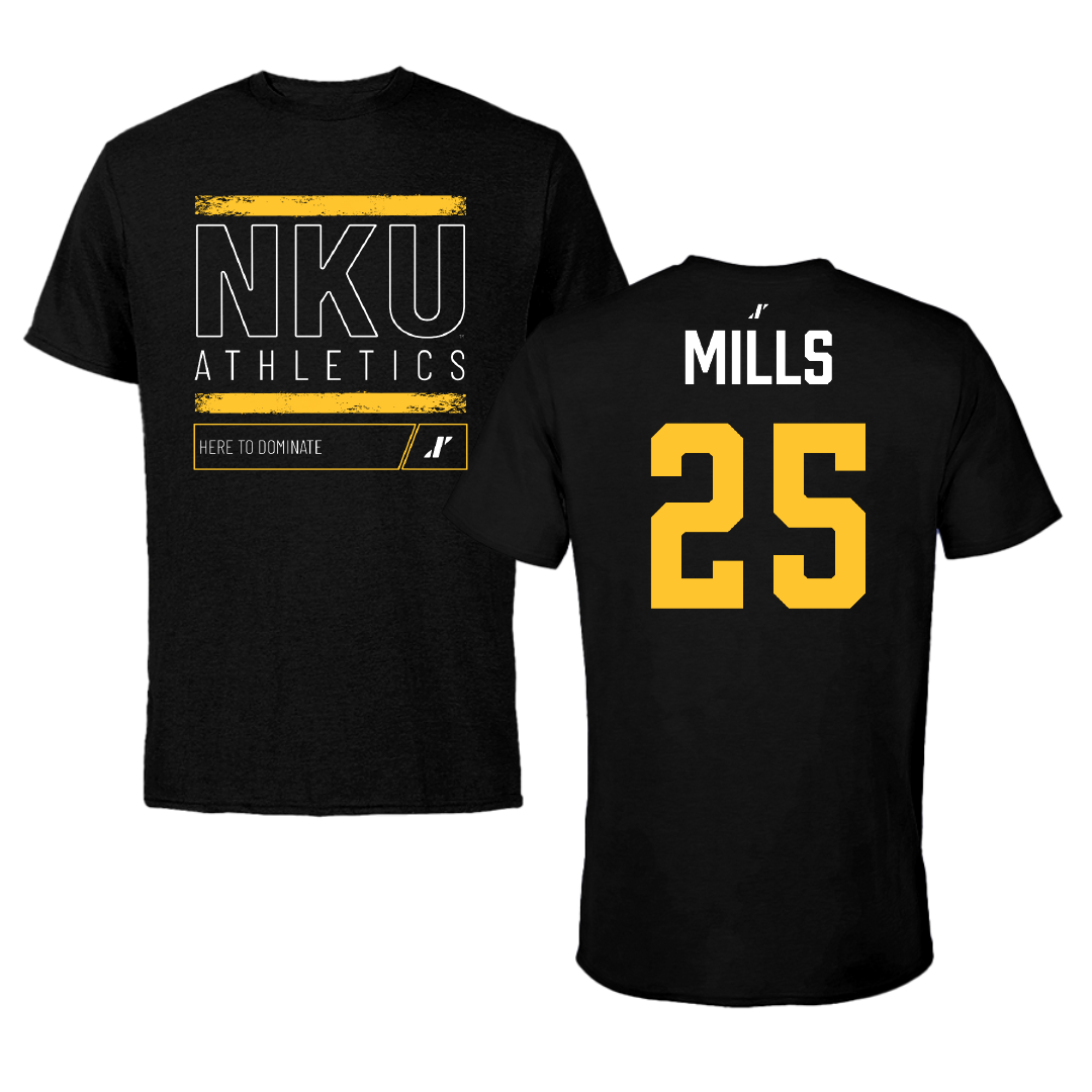 Northern Kentucky University Stunt Black Dominate Tee - #25 Rylan Mills