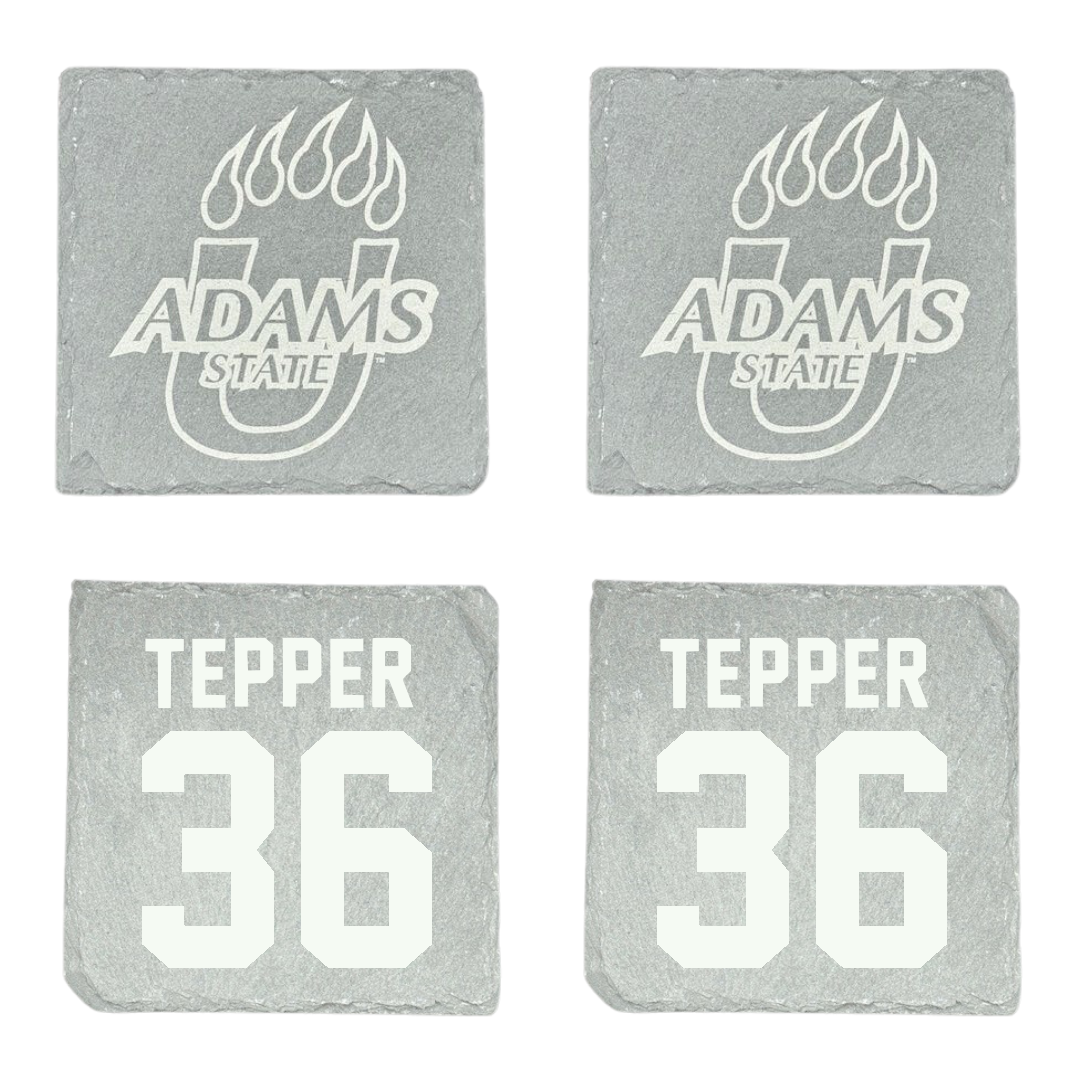 Adams State University Lacrosse Stone Coaster (4 Pack)  - #36 Nolan Tepper