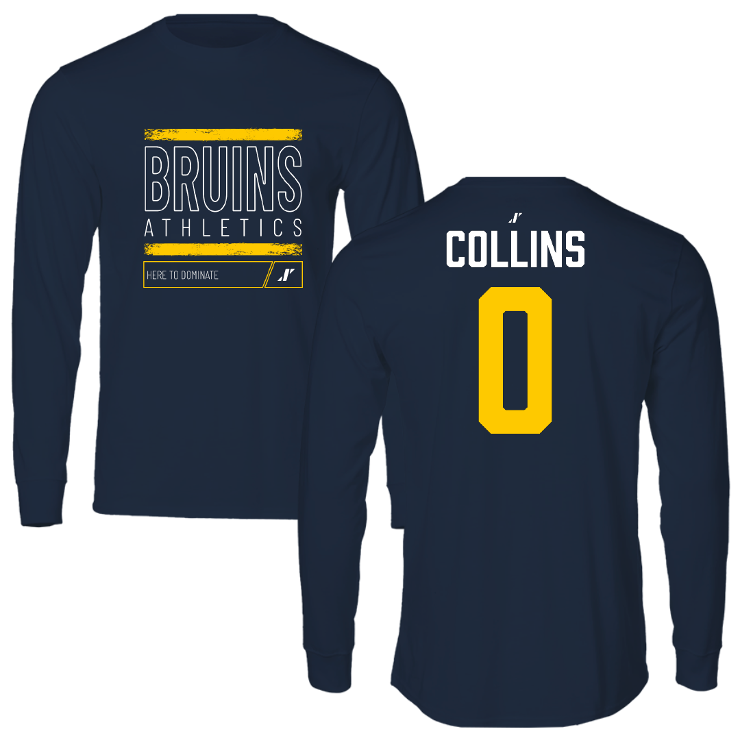 Carolina University Soccer Navy Dominate Performance Long Sleeve - #0 Laurel Collins