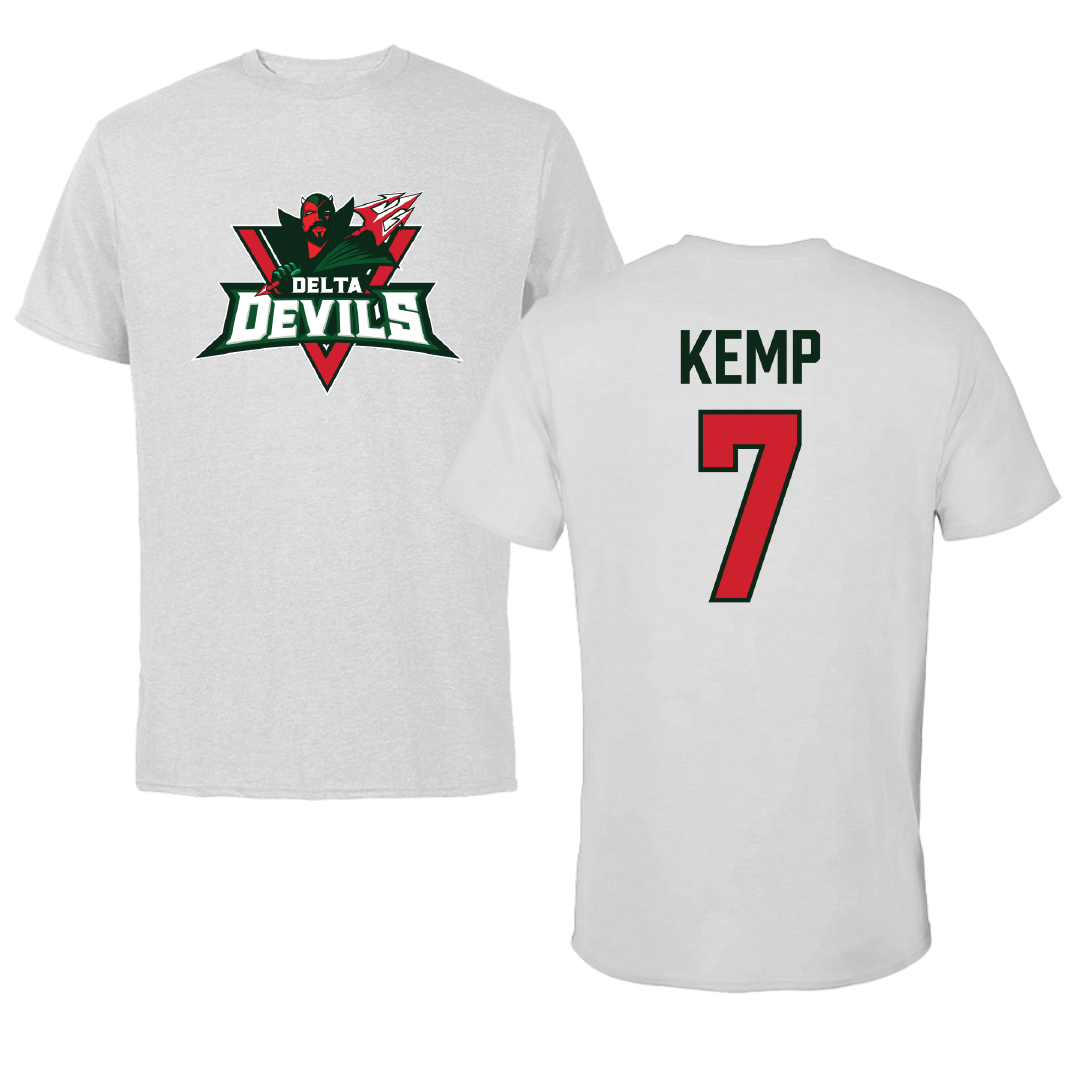 Mississippi Valley State University Baseball Light Gray Tee - #7 Malik Kemp