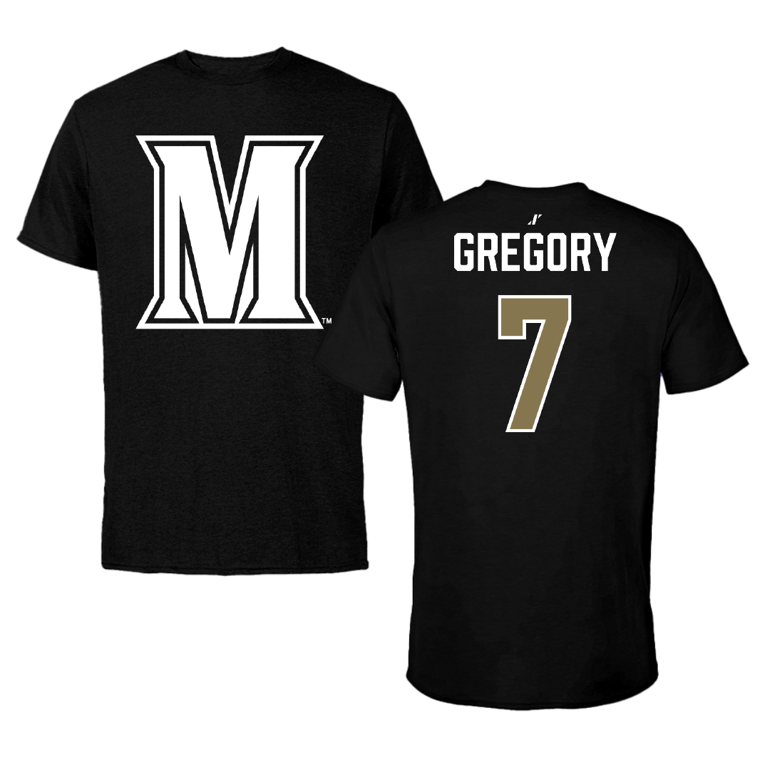 Mount St. Mary's University Flag Football (W) Black Tee - #7 Morgan Gregory