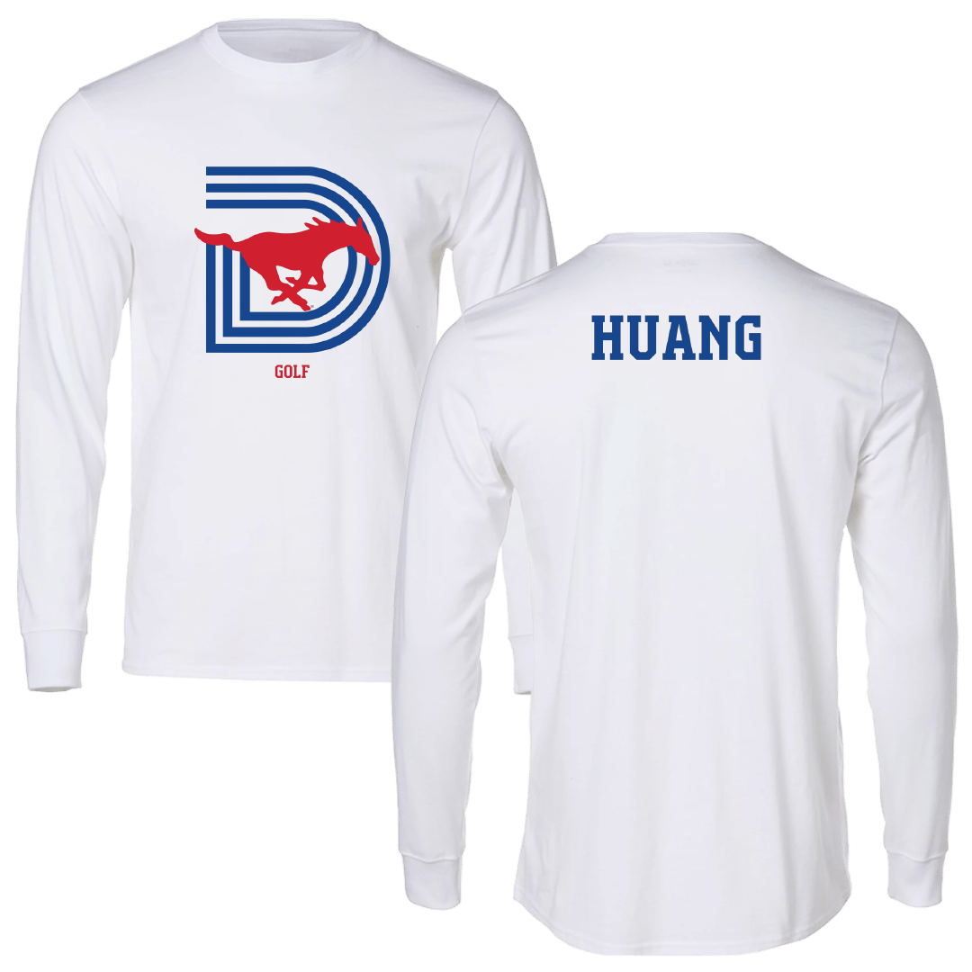 Southern Methodist University Golf (W) White Long Sleeve - Jingan Huang