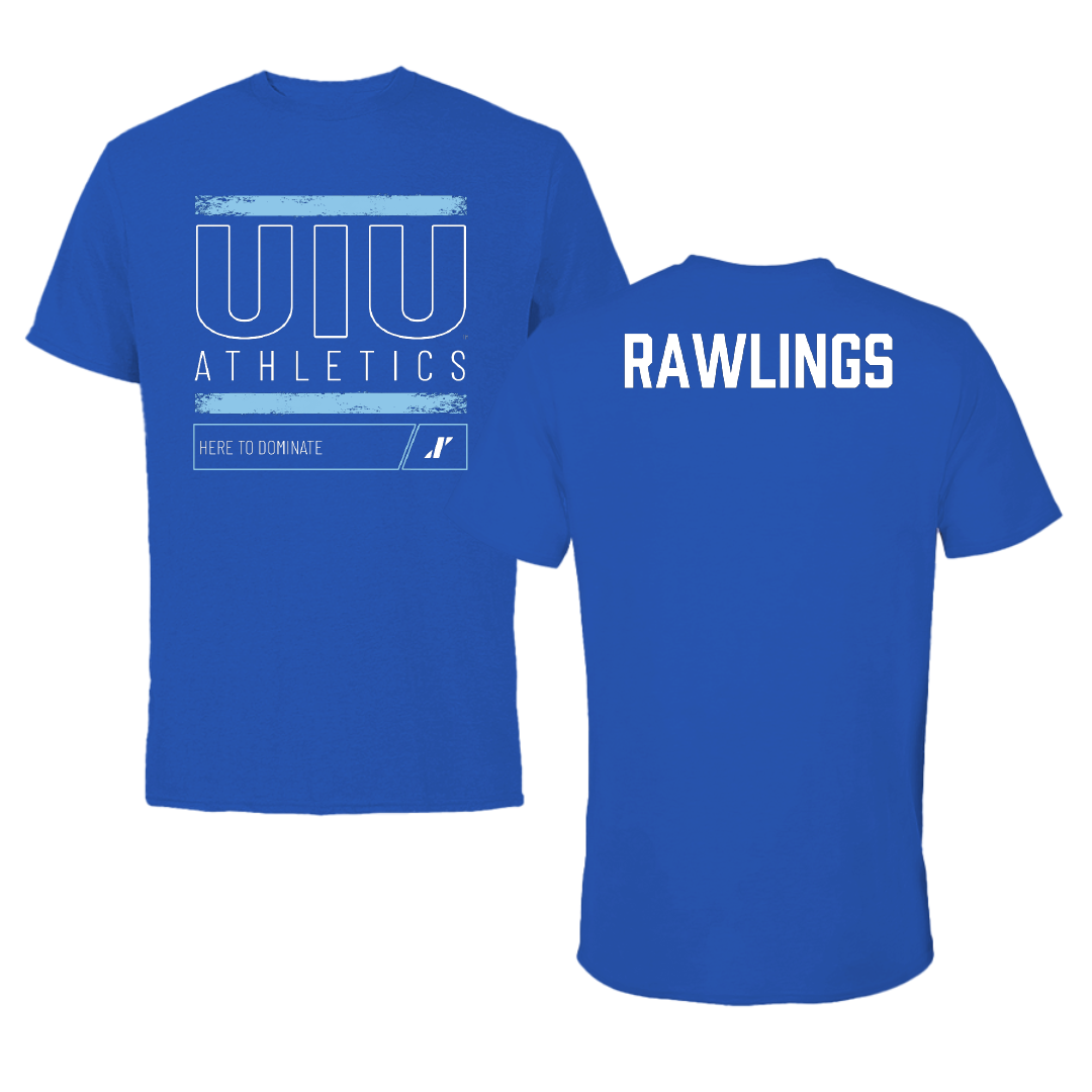 Upper Iowa University Baseball Blue Dominate Performance Tee - Owen Rawlings
