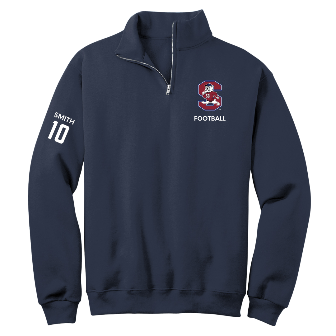 South Carolina State University Football Navy Quarter-Zip - #10 Tyler Smith