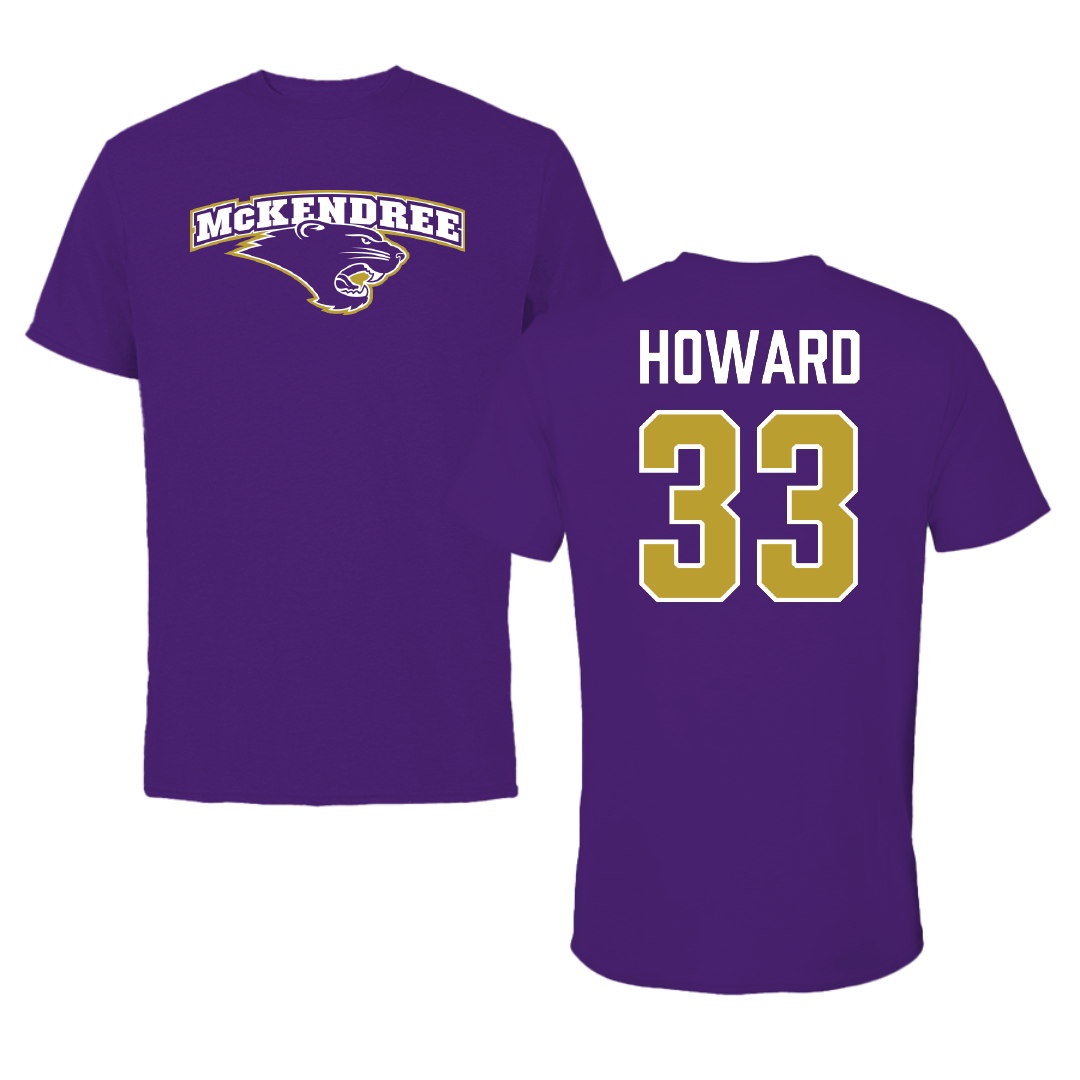 McKendree University Football Purple Performance Tee - #33 Jayden Howard