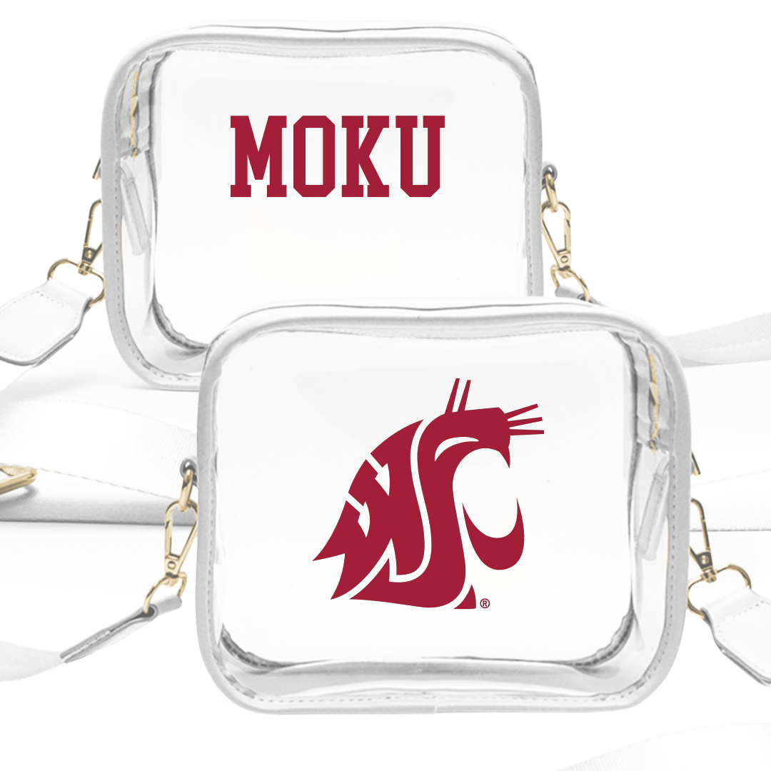 Washington State University TF and XC White Clear Stadium Bag - Tatum Moku