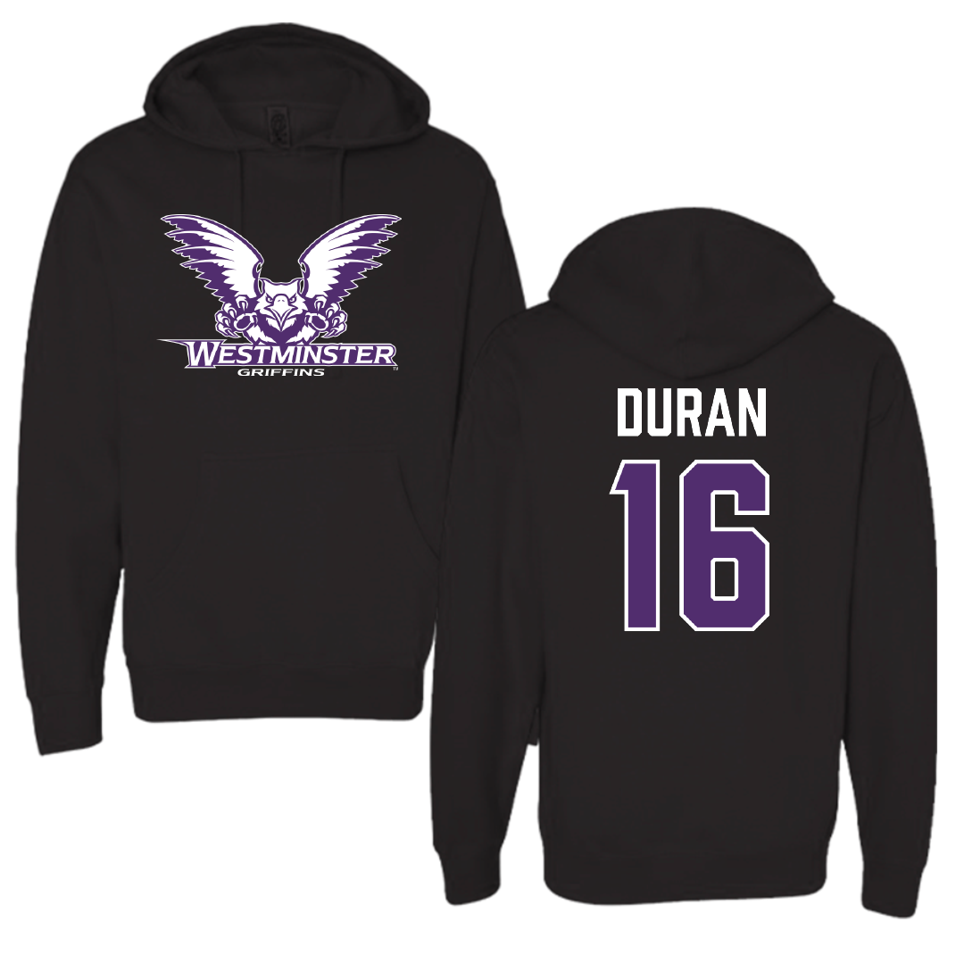 Westminster University (Utah) Soccer (M) Black Hoodie - #16 Ashton Duran