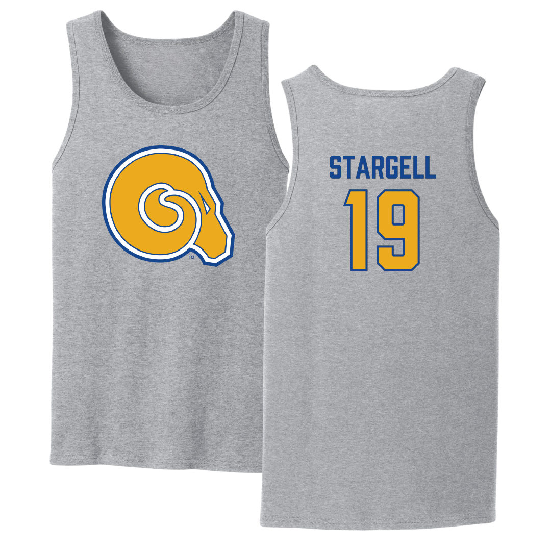 Albany State University Baseball Sport Gray Tank Top - #19 Seth Stargell