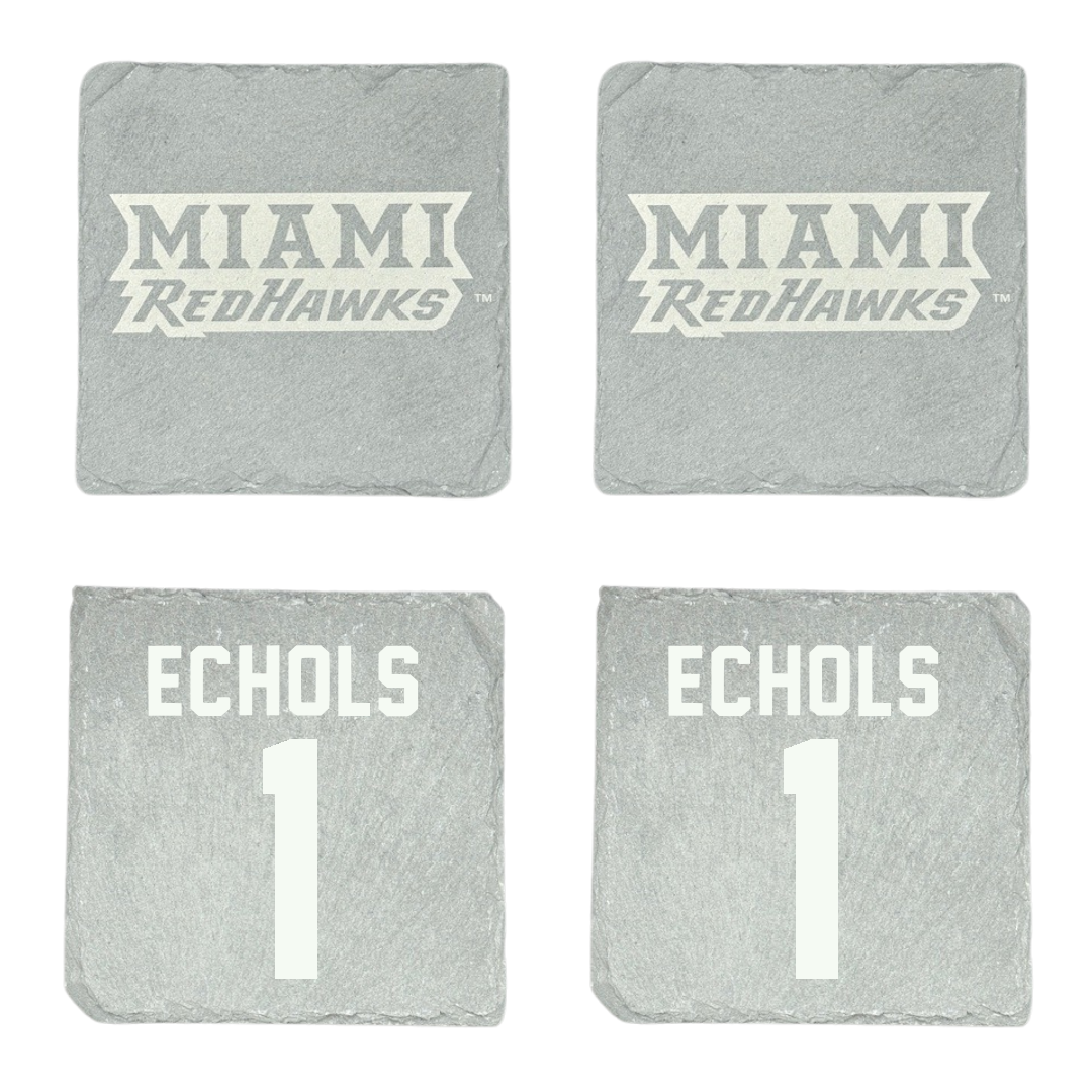 Miami University (Ohio) Baseball Stone Coaster (4 Pack)  - #1 Taylor Echols