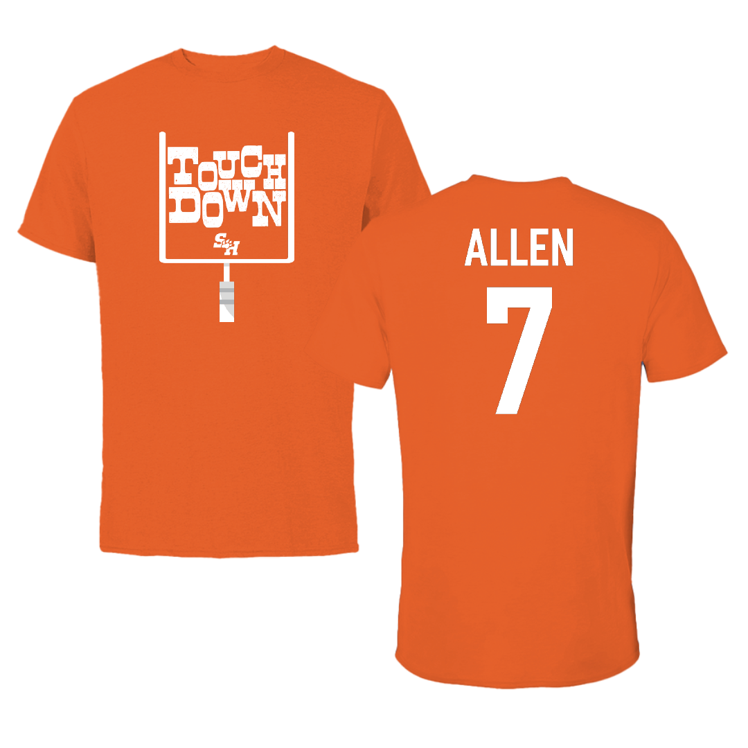 Sam Houston State University Football Orange Touchdown Tee - #7 Emon Allen