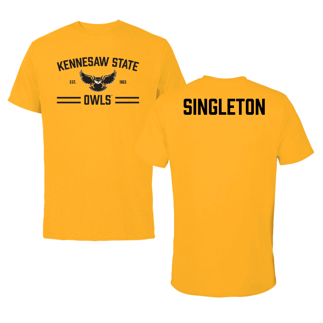 Kennesaw State University TF and XC Gold General Performance Tee - Kenadie Singleton