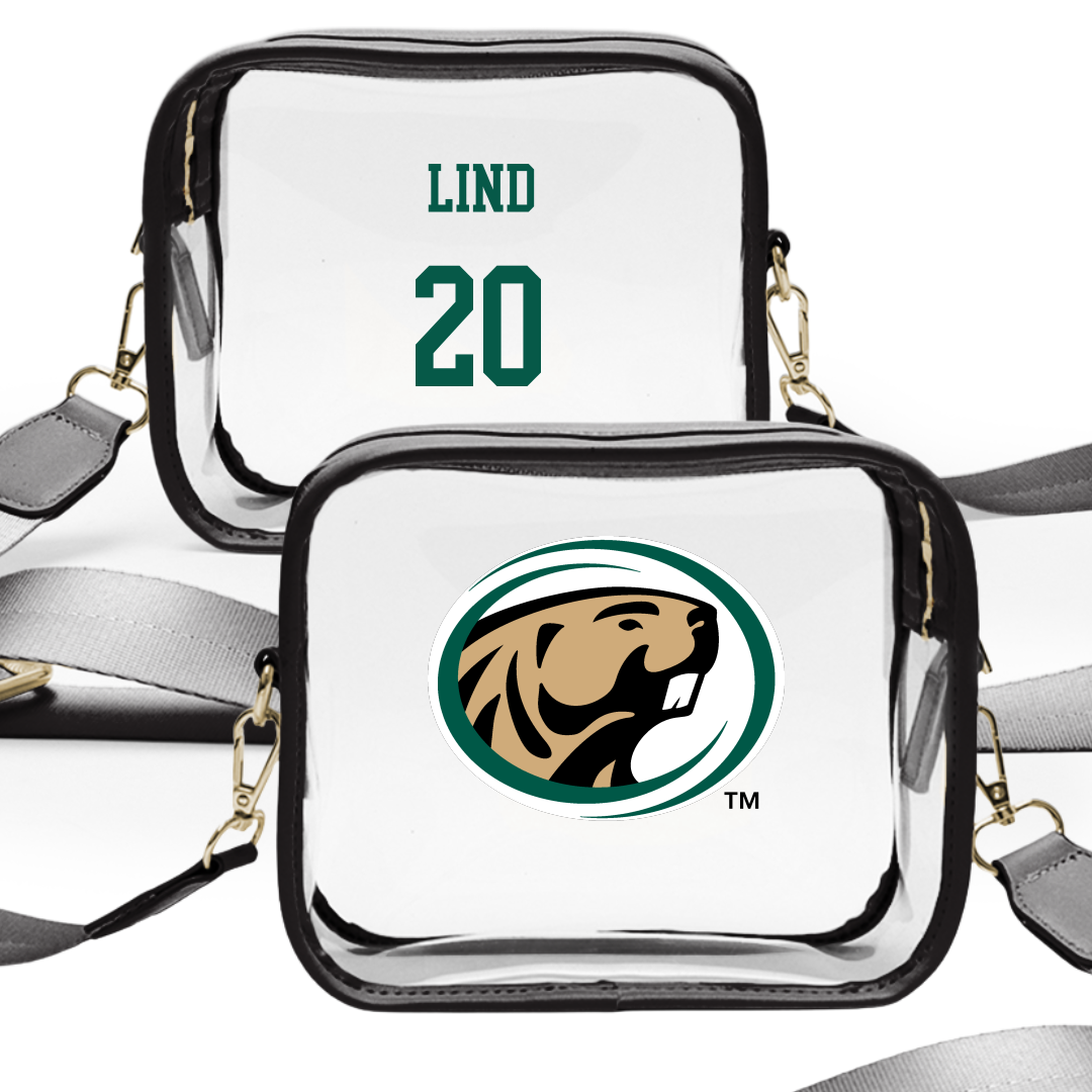 Bemidji State University Baseball Black Clear Stadium Bag - #20 Brandon Lind