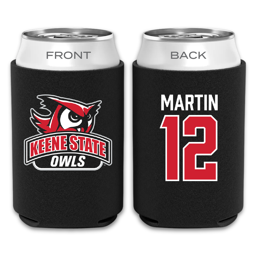 Keene State College Ice Hockey Black Can Cooler - #12 Jared Martin