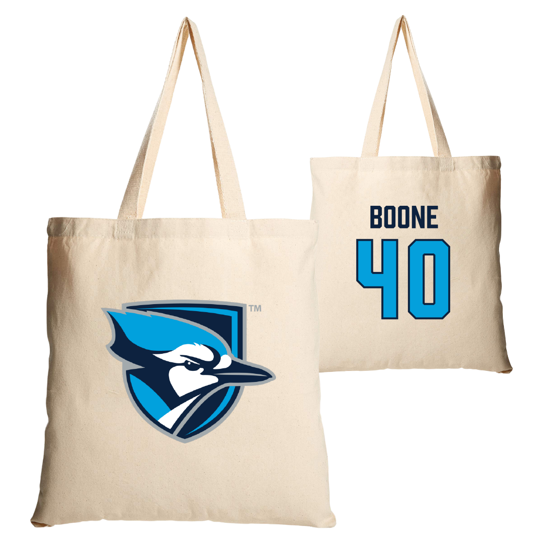Elmhurst University Basketball Tan Canvas Tote Bag - #40 Aidyn Boone