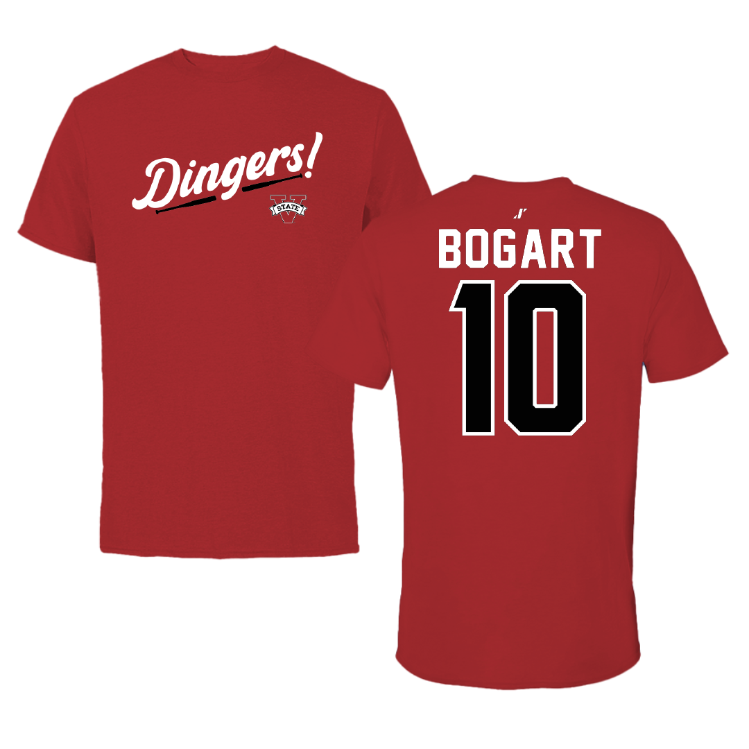 Valdosta State University Softball Canvas Red Dingers Tee - #10 Carly Bogart