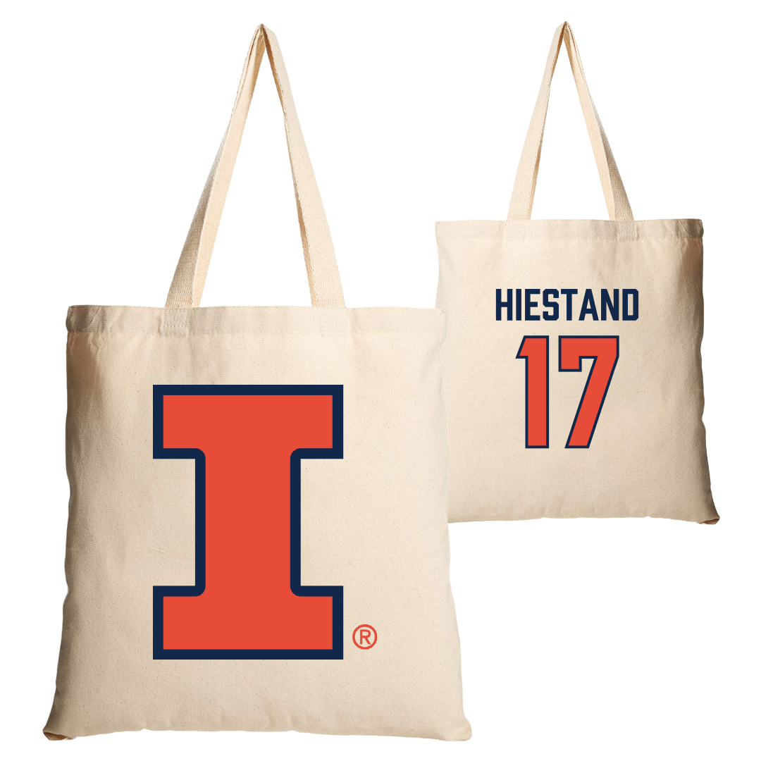 University of Illinois Soccer Tan Canvas Tote Bag - #17 Sarah Hiestand