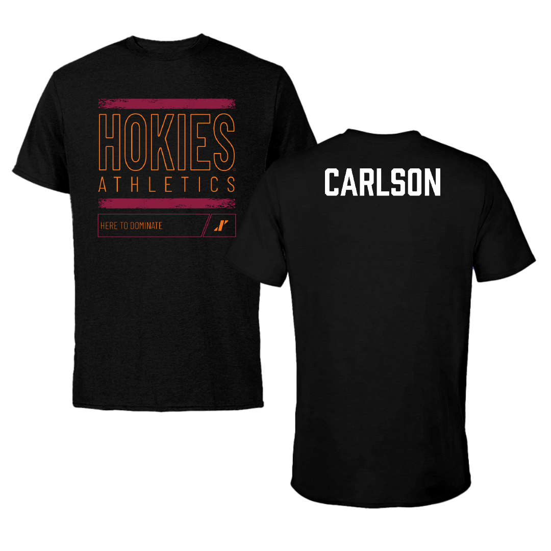 Virginia Tech Cheer Black Dominate Performance Tee - Daniel Carlson