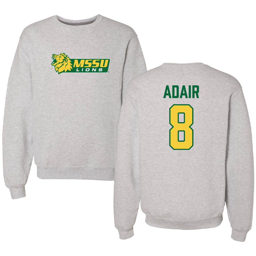 Missouri Southern State University Baseball Gray Crewneck - #8 Cole Adair