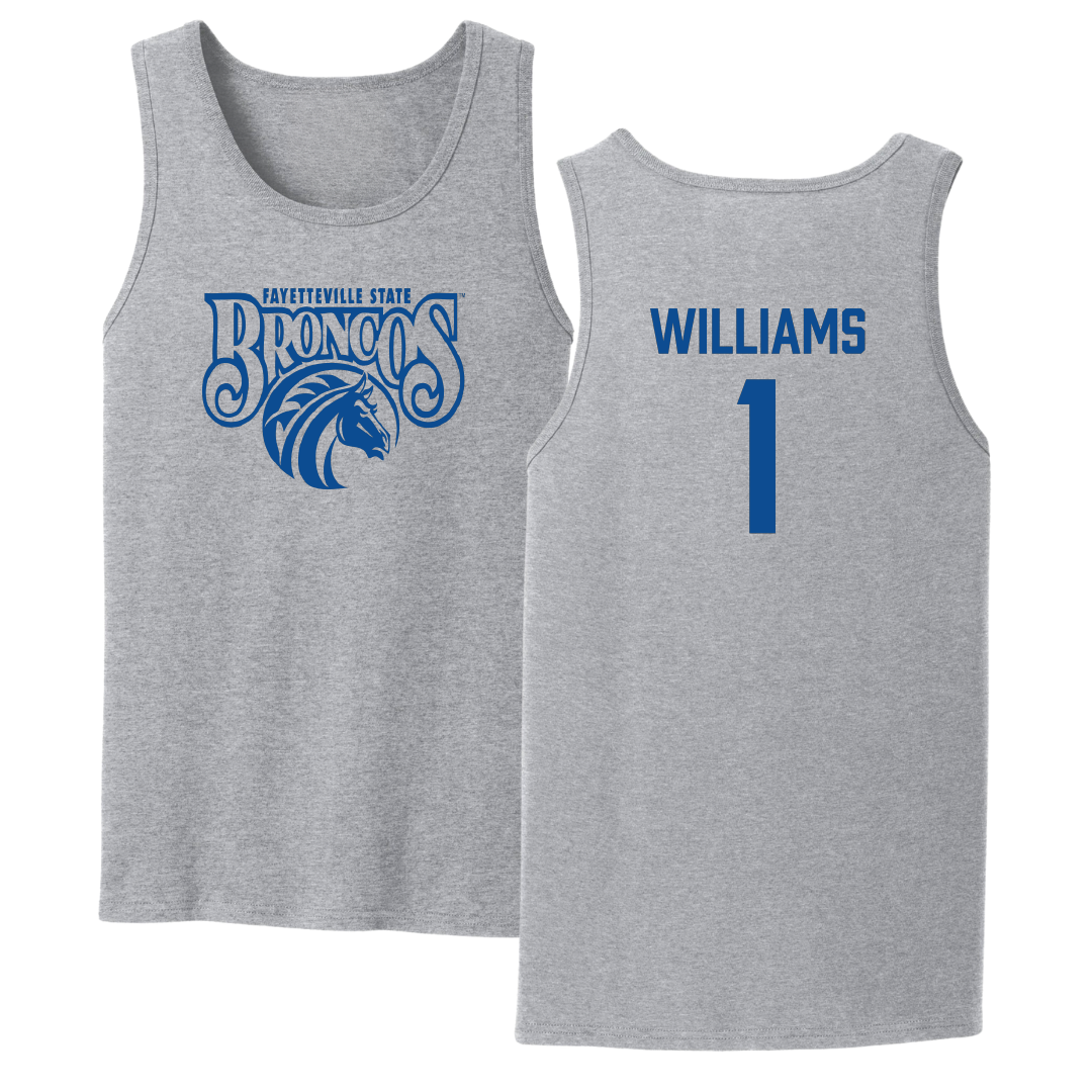 Fayetteville State University Basketball (M) Sport Gray Tank Top - #1 Terrell Williams