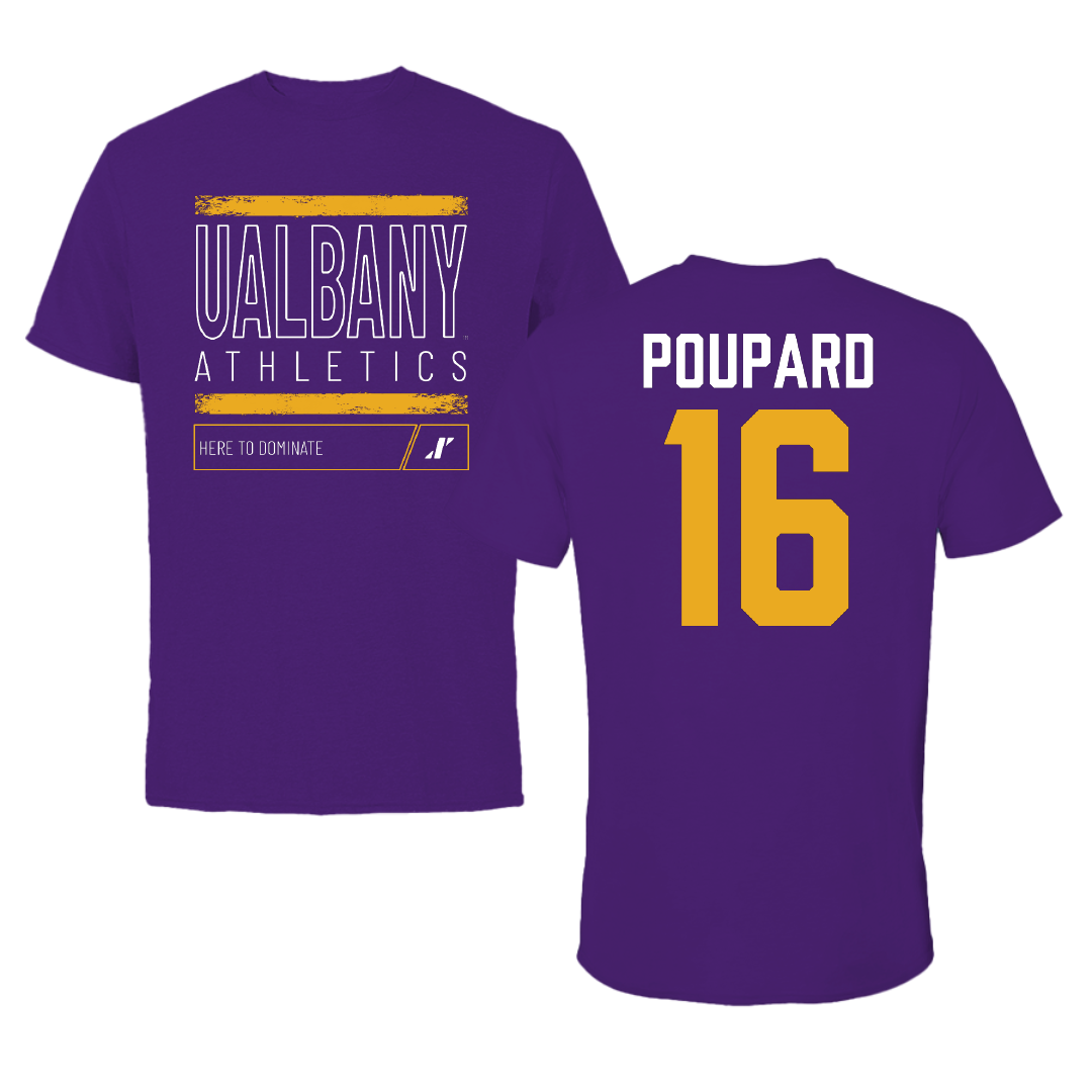 University at Albany Lacrosse Purple Dominate Tee - #16 Ava Poupard