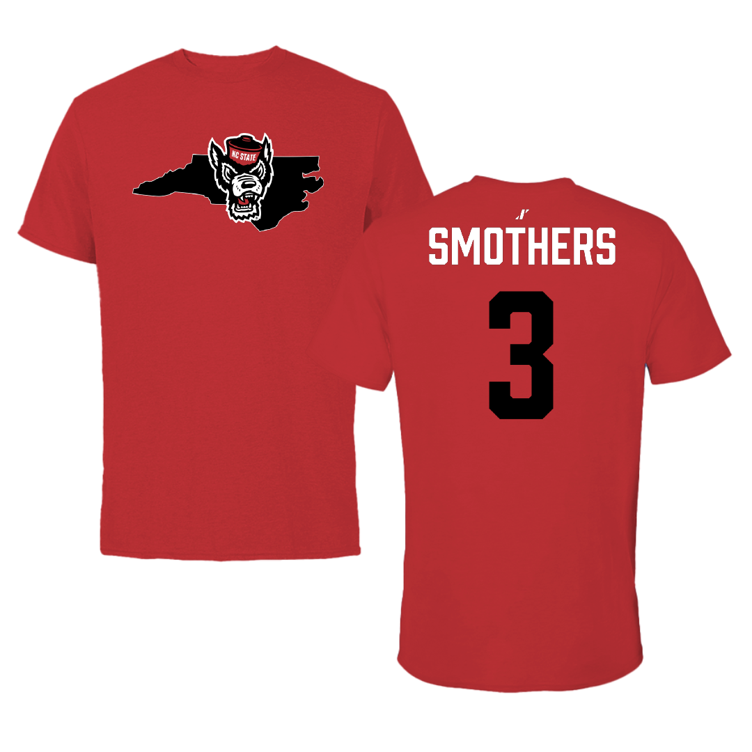North Carolina State University Football Red State Performance Tee - #3 Hollywood Smothers