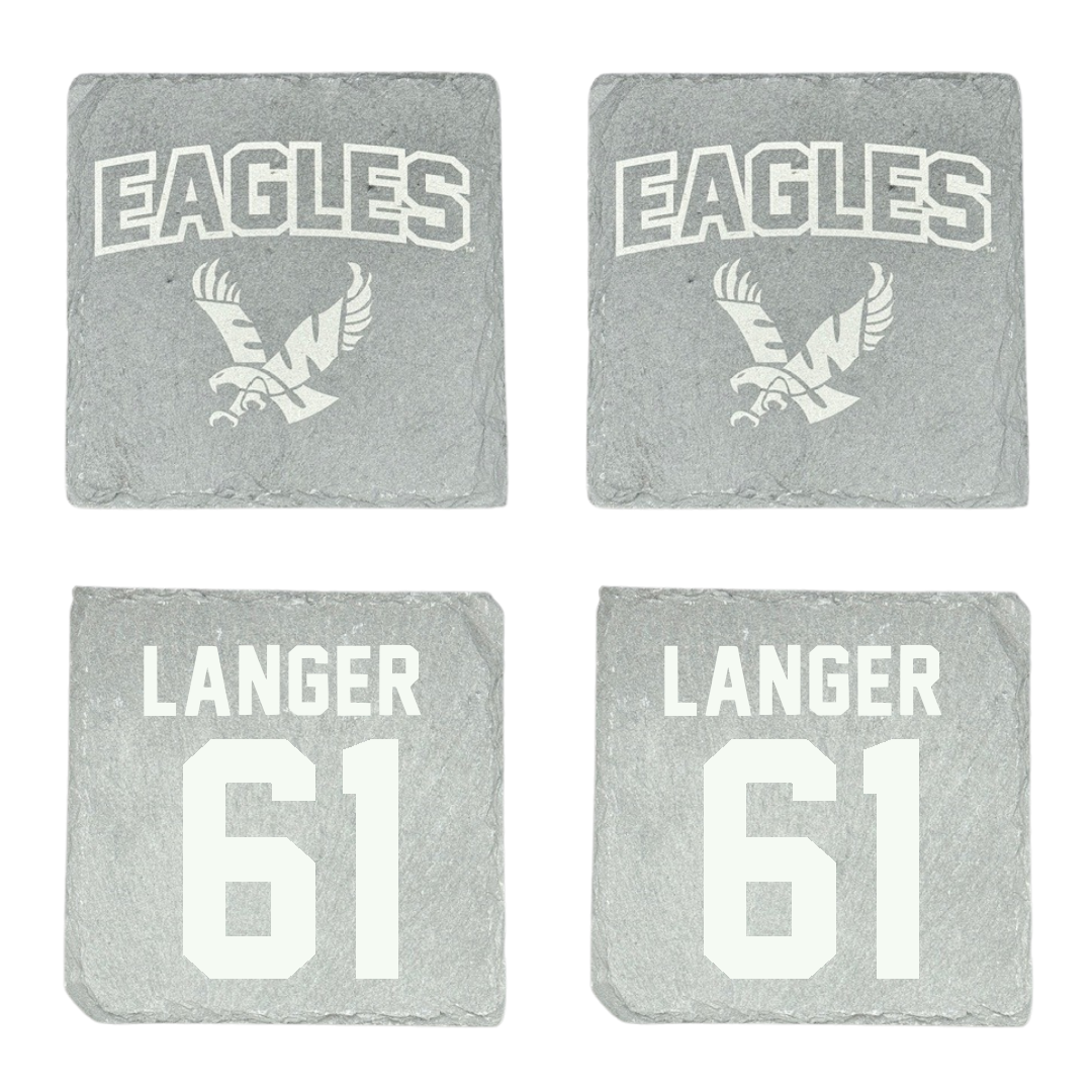 Eastern Washington University Football Stone Coaster (4 Pack)  - #61 Andrew Langer