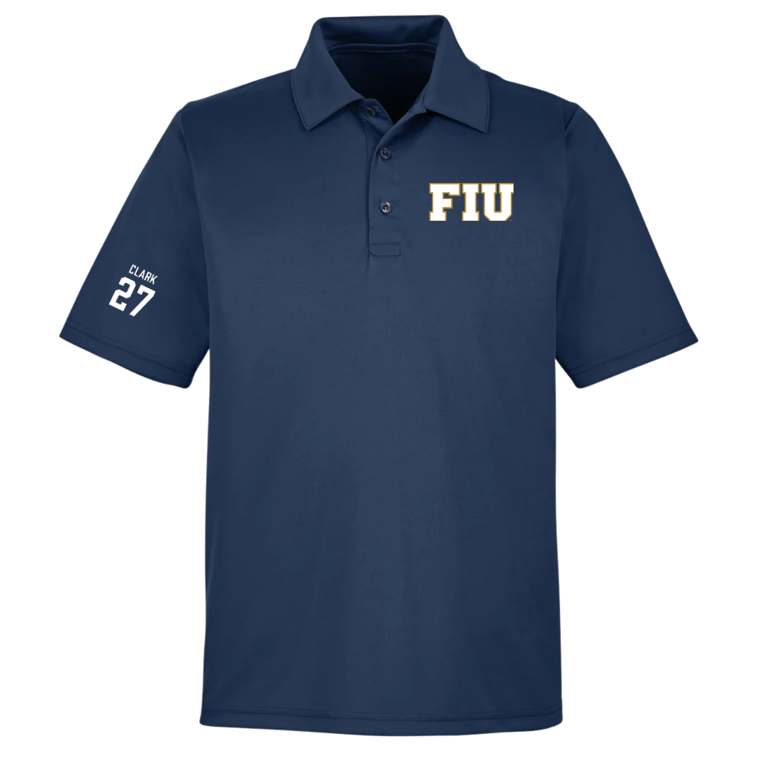 Florida International University Football Navy Polo - #27 Mister Clark
