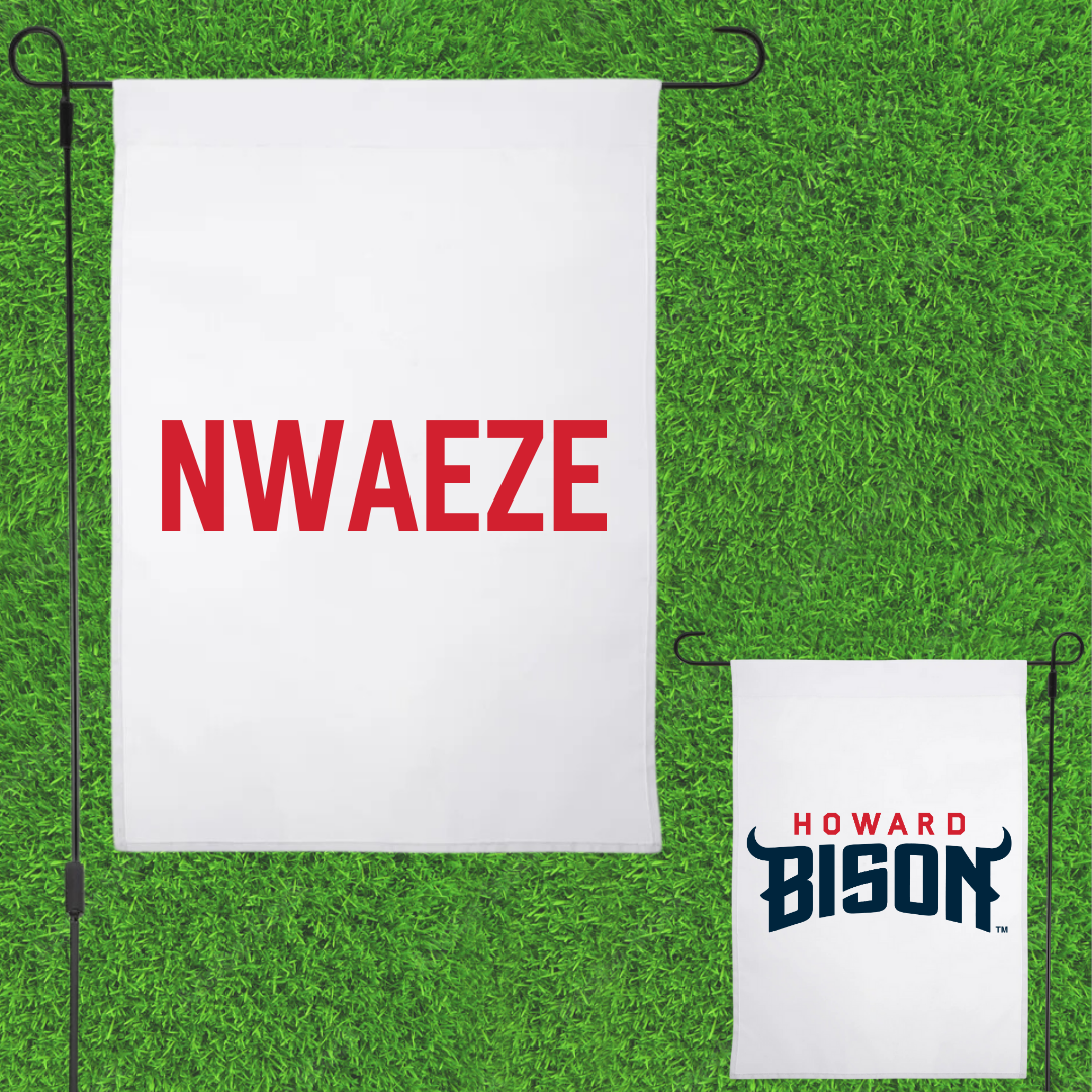 Howard University Swimming & Diving White Garden Flag - Zuilda Nwaeze