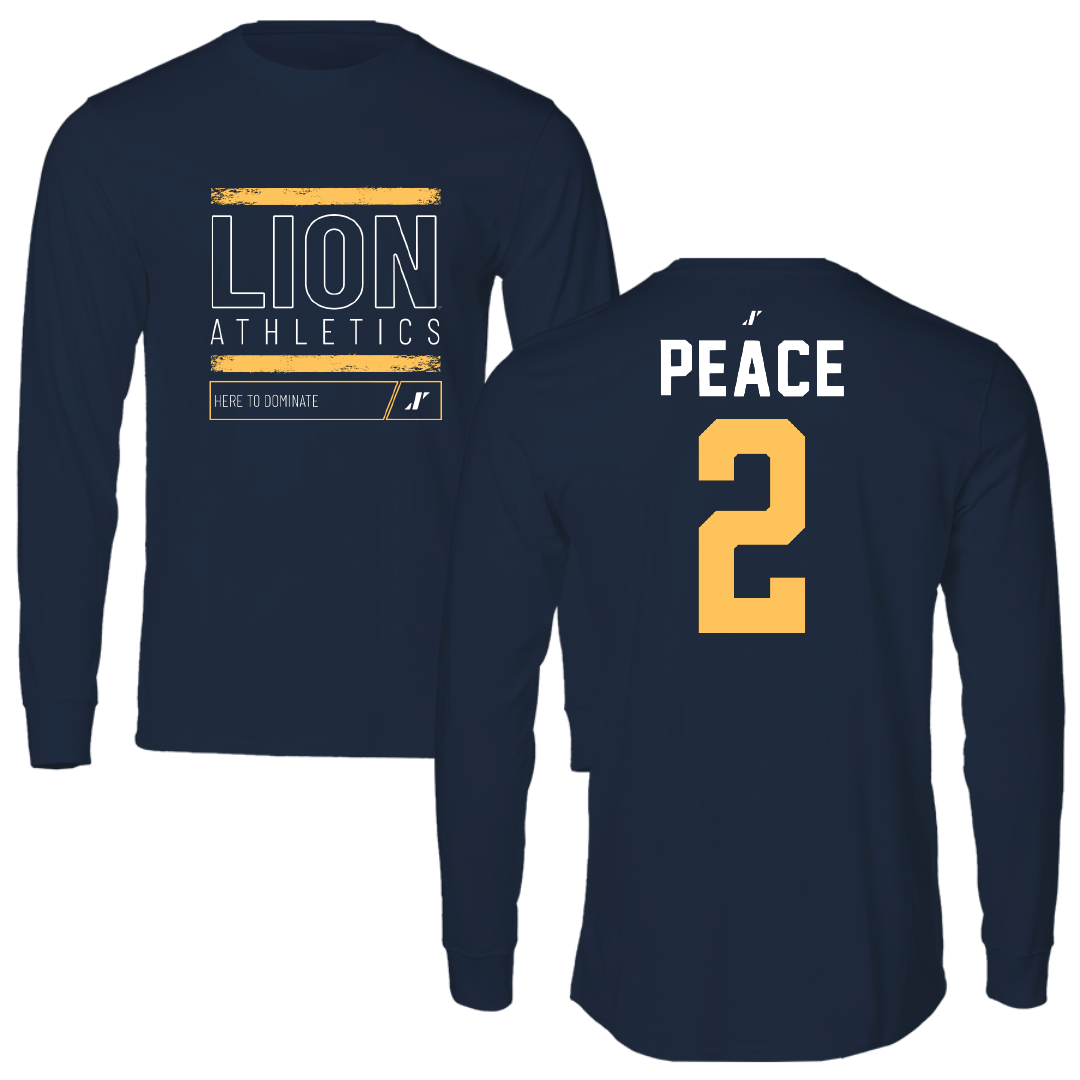 East Texas A&M University Football Navy Dominate Performance Long Sleeve - #2 Ron Peace