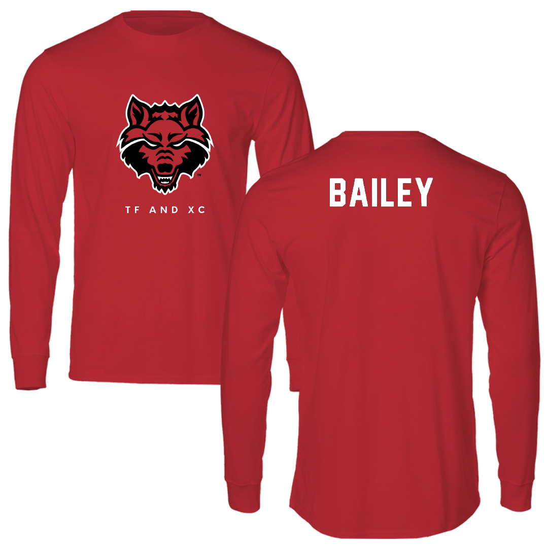 Arkansas State University TF and XC Red Long Sleeve - Mary Beth Bailey