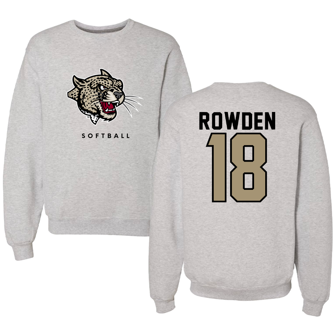 Lafayette College Softball Gray Crewneck - #18 Parker Rowden