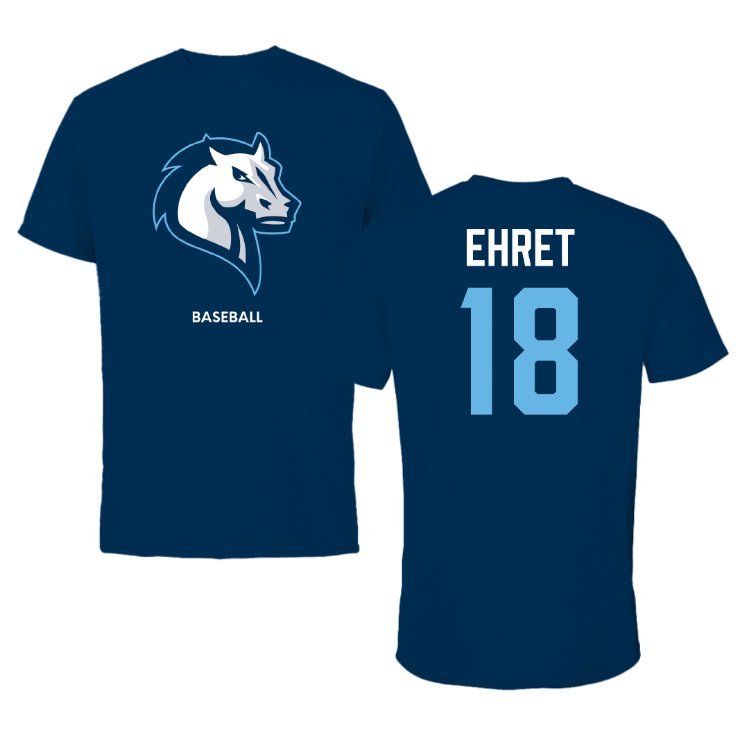 Mercy University Baseball Navy Tee - #18 Ryan Ehret