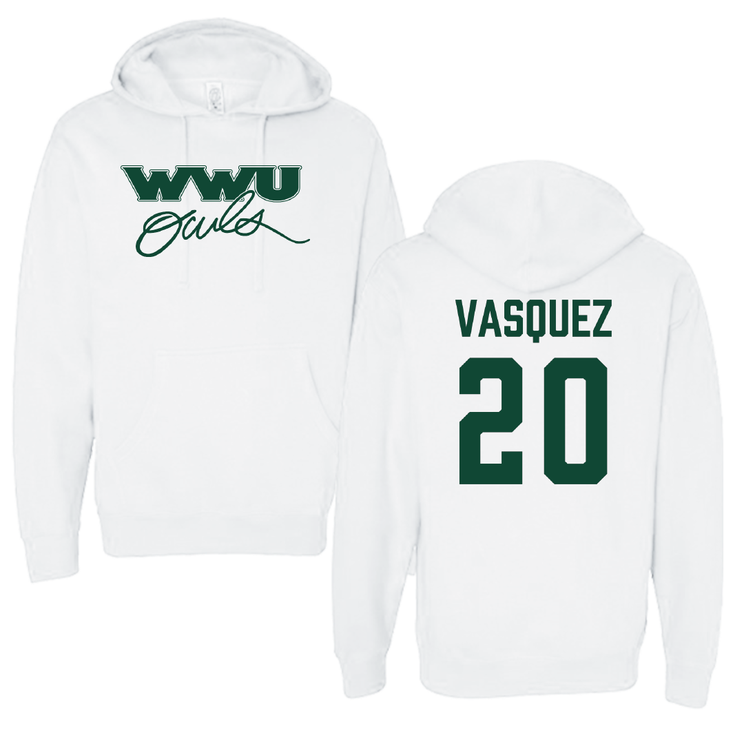 William Woods University Baseball White Hoodie - #20 AJ Vasquez