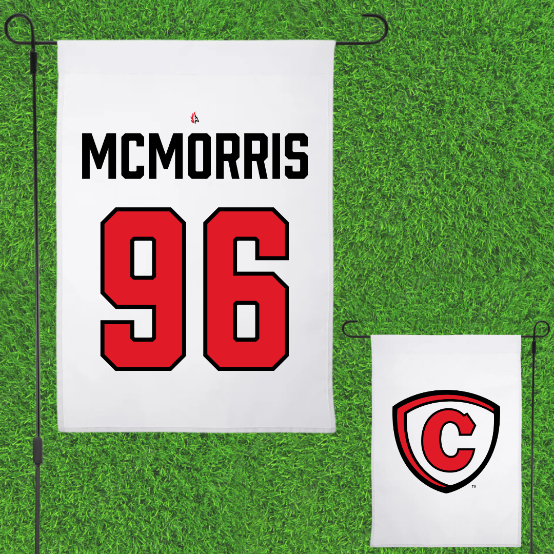 Carthage College Football White Garden Flag - #96 Ronnie McMorris