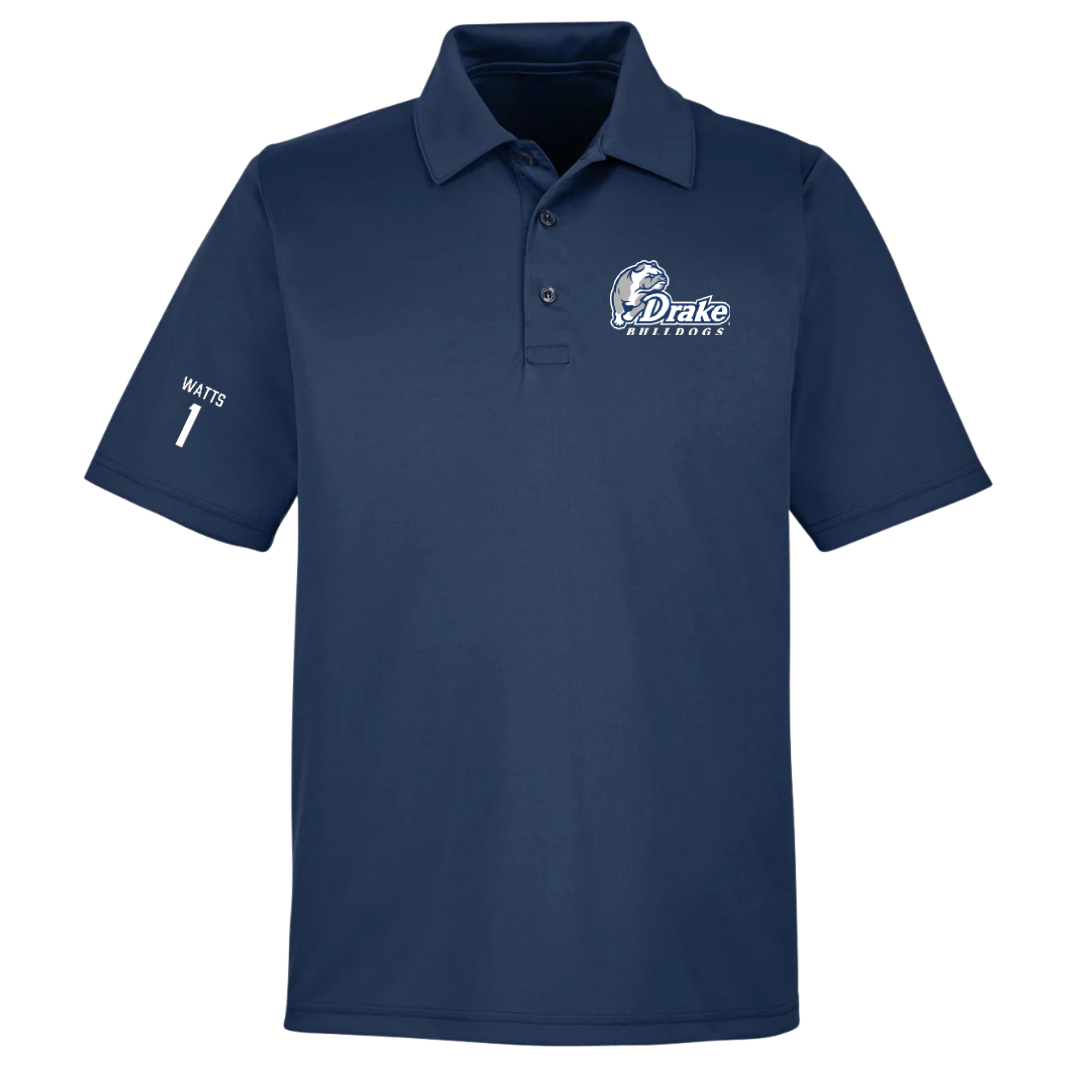 Drake University Softball Navy Polo - #1 Natalee Watts