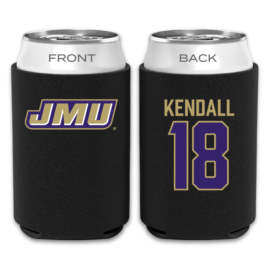James Madison University Football Black Can Cooler - #18 Blake Kendall