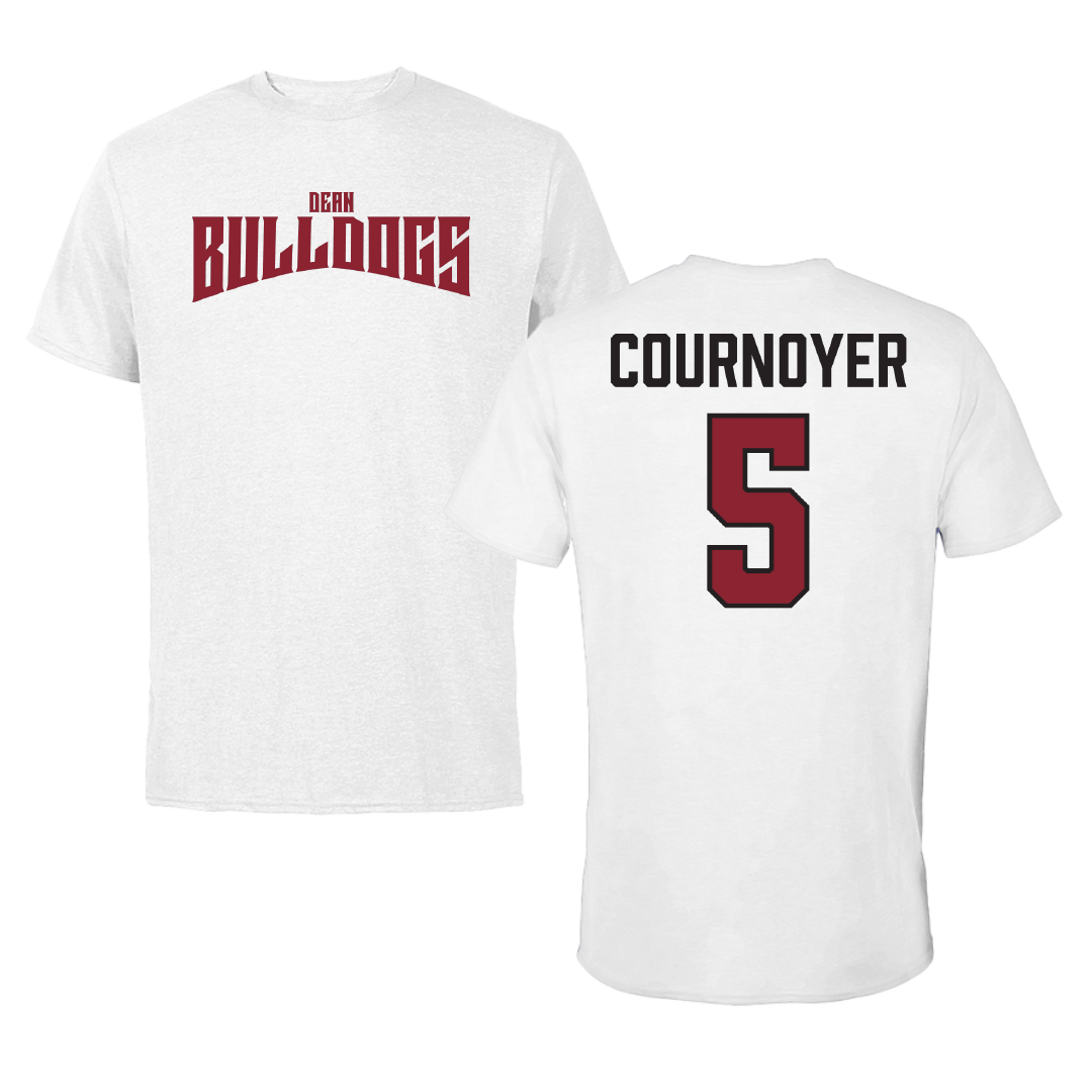 Dean College Basketball White Classic Performance Tee - #5 Maranda Cournoyer