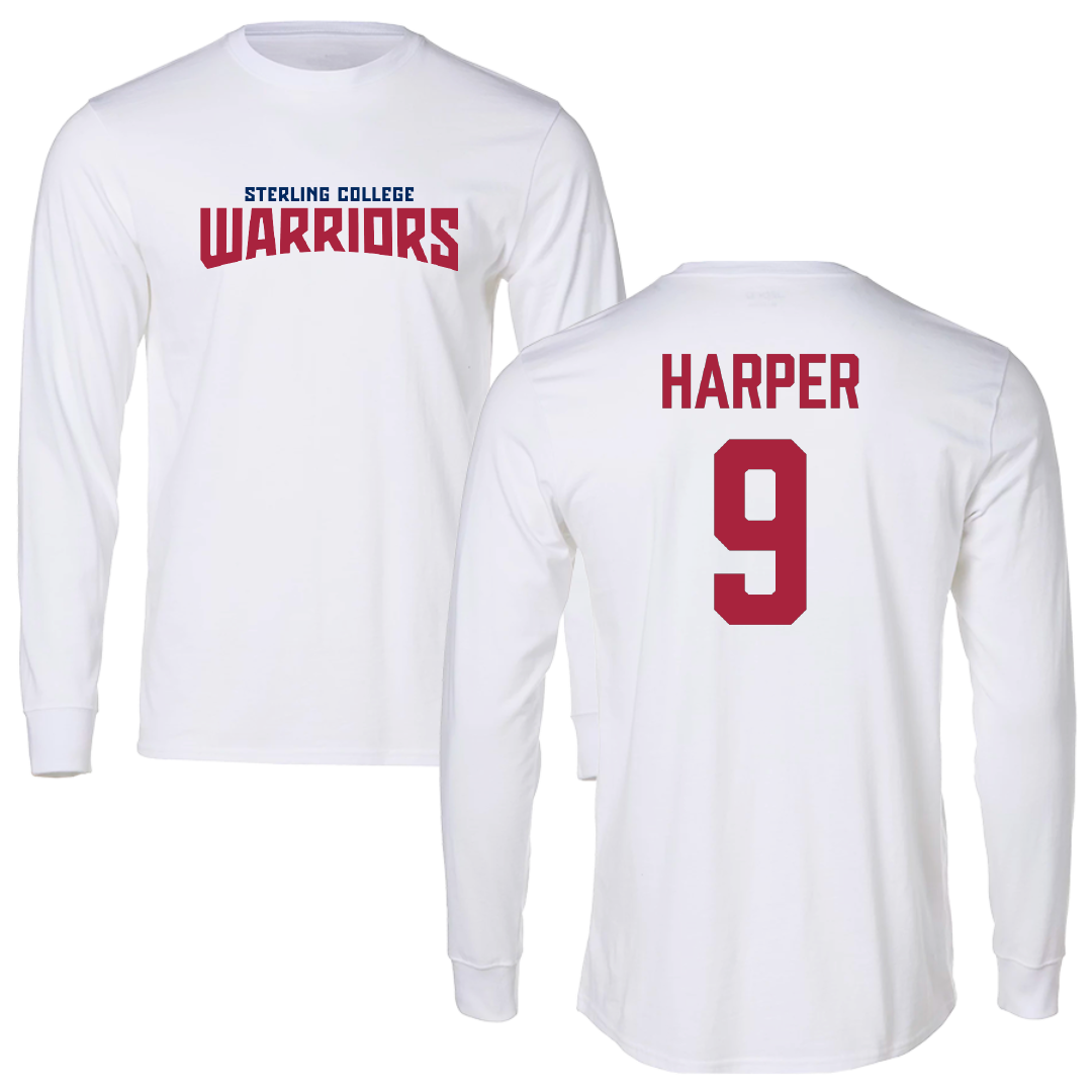 Sterling College Football White Classic Long Sleeve - #9 Jordan Harper