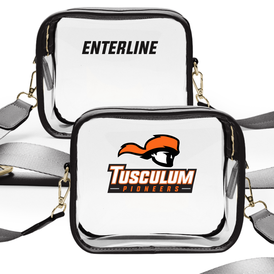 Tusculum University Football Black Clear Stadium Bag - Bradyn Enterline
