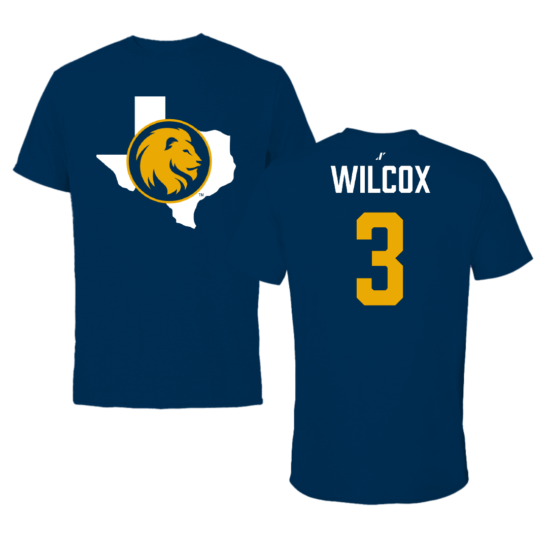 East Texas A&M University Softball Navy State Tee - #3 Aaliyah Wilcox