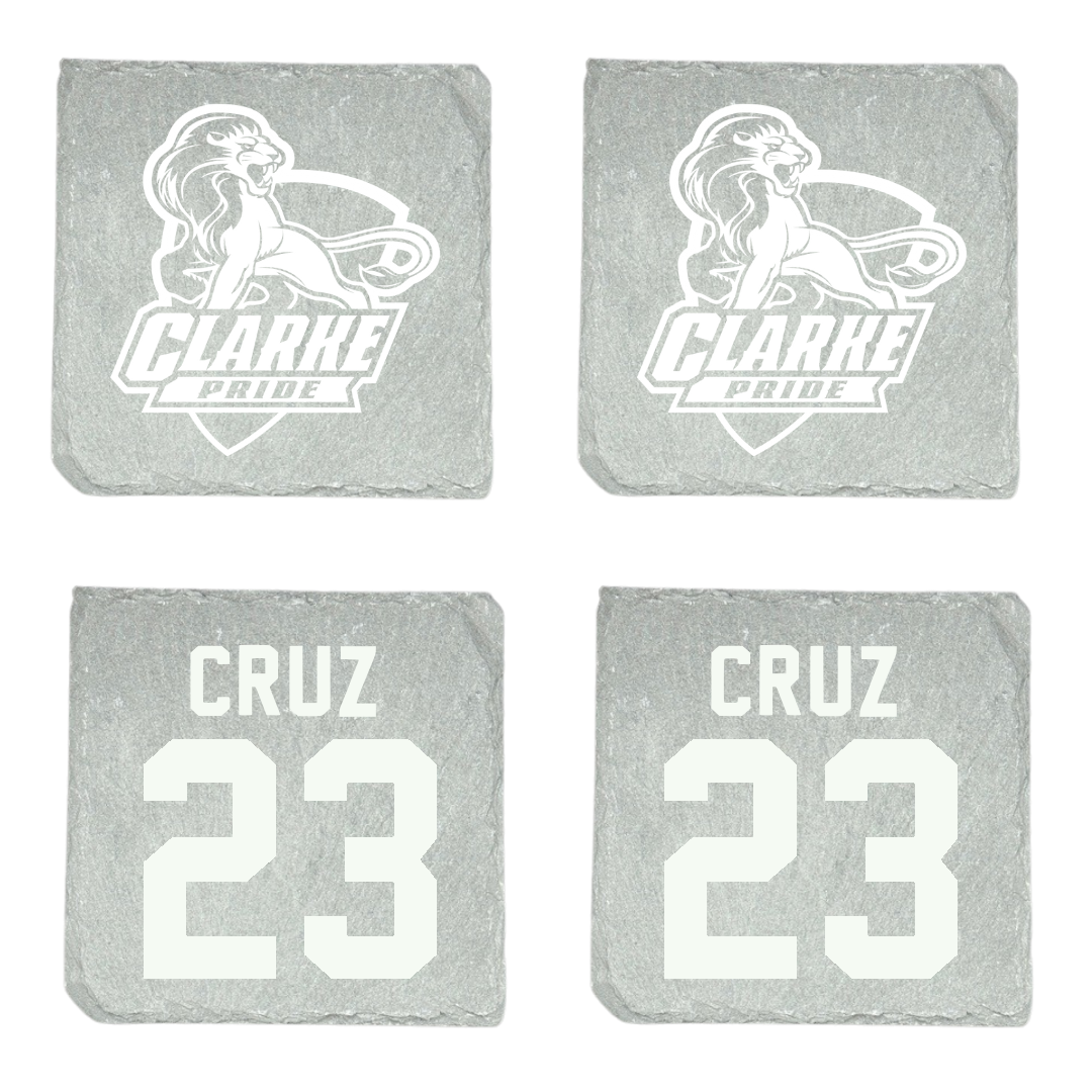 Clarke University Basketball (M) Stone Coaster (4 Pack)  - #23 Joevanny Cruz