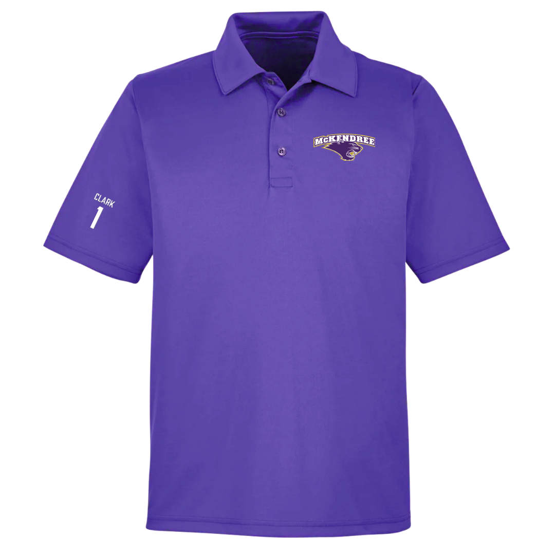 McKendree University Football Purple Polo - #1 Eddie Clark