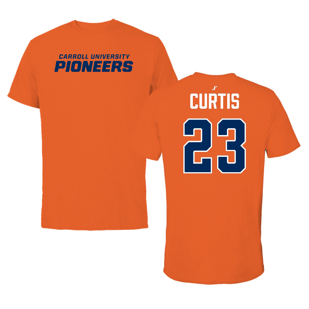 Carroll University Softball Orange Tee - #23 Abby Curtis