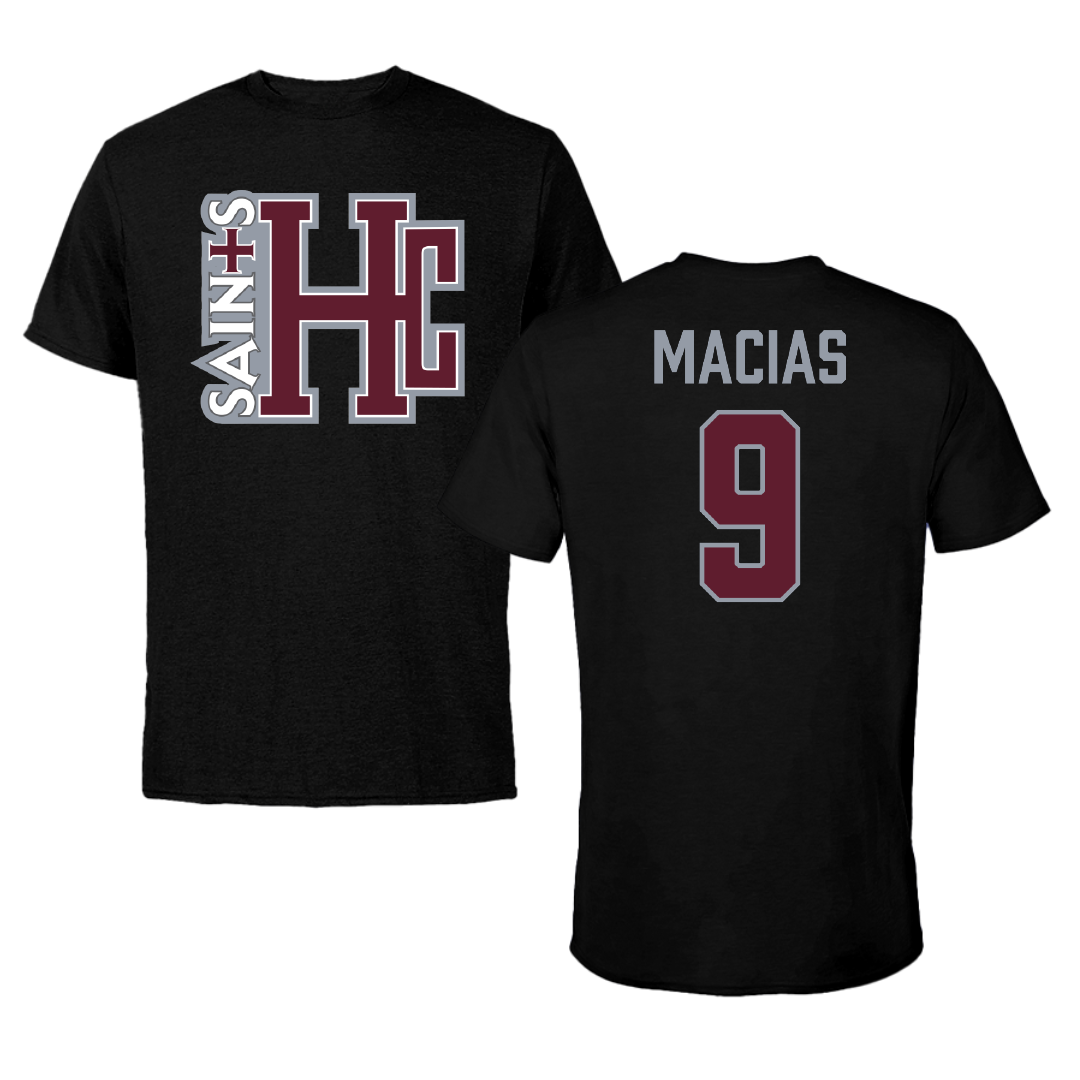 Holy Cross College Soccer (W) Black Performance Tee - #9 Neyda Macias